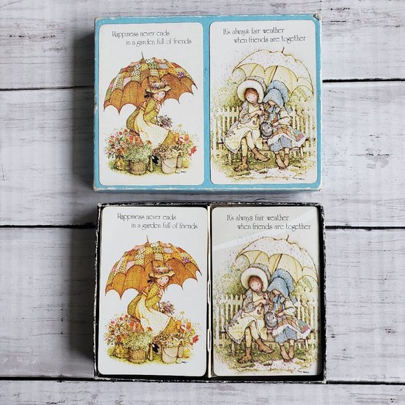 HOLLY HOBBIE Vintage Playing Cards - Complete w/2 Decks, 1 unused still sealed - Picture 3 of 10